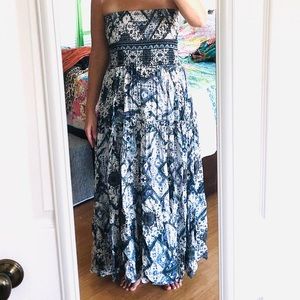 Jaase Maxi Sleeveless Dress Blue Purple Large